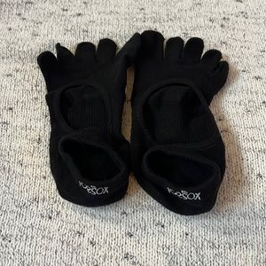 Black Toesox Barre Socks